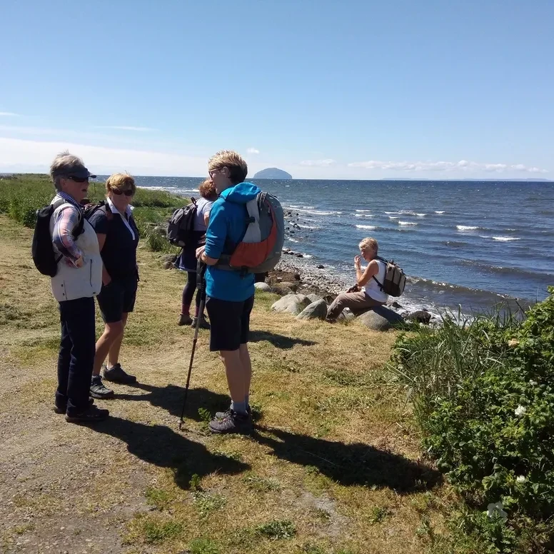 Walkers enjoying the Scottish countryside together
